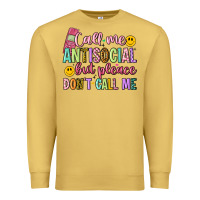 Antique Gold call me antisocial but please don't call me Premium Sweatshirt - Artiststas