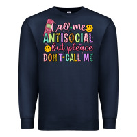 Navy call me antisocial but please don't call me Premium Sweatshirt - Artiststas
