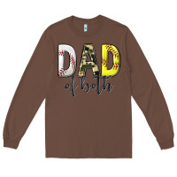 Chestnut dad of both with softball and baseball Long Sleeve Tee - texasbilliewilder