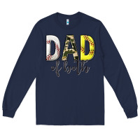Navy dad of both with softball and baseball Long Sleeve Tee - texasbilliewilder