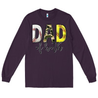 Plum dad of both with softball and baseball Long Sleeve Tee - texasbilliewilder