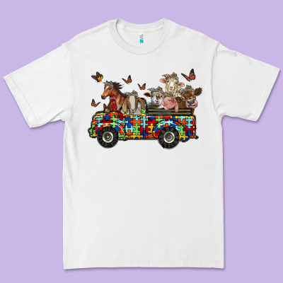 Farm Animals Autism Premium Tee Designed By Racoondesign