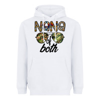 White nana of both Heavyweight Hoodie - CowhideDigitalArt