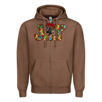 Chestnut german shepherd christmas joy Zipper Hoodie - RanaPortraitStore