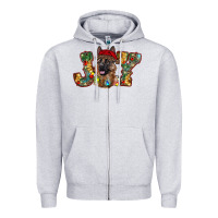 Heather Grey german shepherd christmas joy Zipper Hoodie - RanaPortraitStore