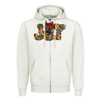 Oatmeal Heather german shepherd christmas joy Zipper Hoodie - RanaPortraitStore