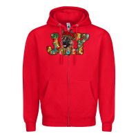 Red german shepherd christmas joy Zipper Hoodie - RanaPortraitStore