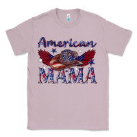 Lilac American mama with cowboy Classic Tee - texasbilliewilder