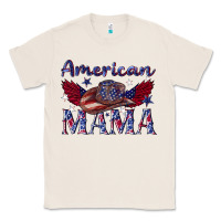 Natural American mama with cowboy Classic Tee - texasbilliewilder