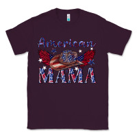 Plum American mama with cowboy Classic Tee - texasbilliewilder