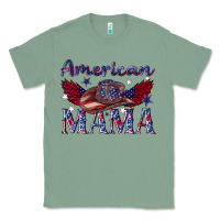 Sage American mama with cowboy Classic Tee - texasbilliewilder