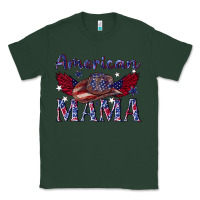 Sports Green American mama with cowboy Classic Tee - texasbilliewilder