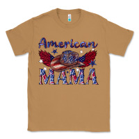 Toasted Coconut American mama with cowboy Classic Tee - texasbilliewilder