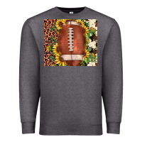 Charcoal Heather football leopard cowhide sunflower Premium Sweatshirt - JahusDesignShop
