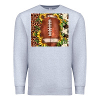 Heather Grey football leopard cowhide sunflower Premium Sweatshirt - JahusDesignShop
