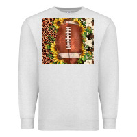Oatmeal Heather football leopard cowhide sunflower Premium Sweatshirt - JahusDesignShop