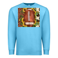 Ocean Blue football leopard cowhide sunflower Premium Sweatshirt - JahusDesignShop