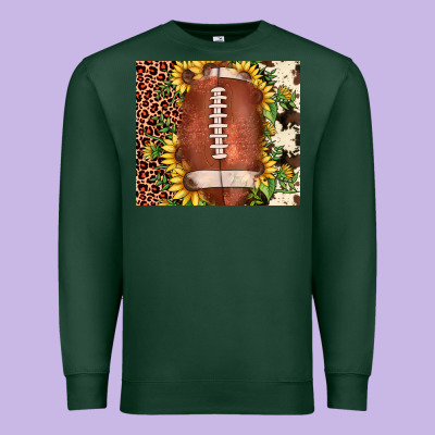 Football Leopard Cowhide Sunflower Premium Sweatshirt Designed By Jahusdesignshop