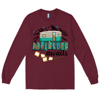 Burgundy adventure awaits Long Sleeve Tee - texasbilliewilder