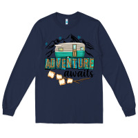 Navy adventure awaits Long Sleeve Tee - texasbilliewilder