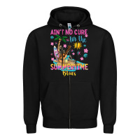 Black aint no cure for the summer time blues Zipper Hoodie - texasbilliewilder