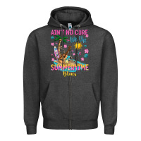 Charcoal Heather aint no cure for the summer time blues Zipper Hoodie - texasbilliewilder