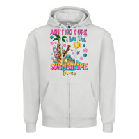 Dove Grey aint no cure for the summer time blues Zipper Hoodie - texasbilliewilder