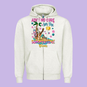 Aint No Cure For The Summer Time Blues Zipper Hoodie Designed By Texasbilliewilder