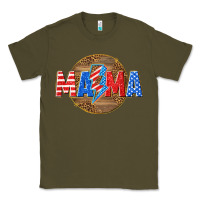 Army Green American mama with lightning bolt Classic Tee - texasbilliewilder