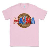 Bubblegum Pink American mama with lightning bolt Classic Tee - texasbilliewilder