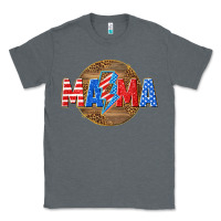Charcoal Heather American mama with lightning bolt Classic Tee - texasbilliewilder