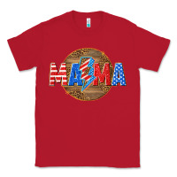 Red American mama with lightning bolt Classic Tee - texasbilliewilder