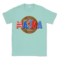 Seafoam American mama with lightning bolt Classic Tee - texasbilliewilder