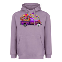 Lavender mardi gras truck Heavyweight Hoodie - FaDigitalArtStudio