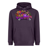 Plum mardi gras truck Heavyweight Hoodie - FaDigitalArtStudio