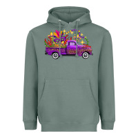 Sage mardi gras truck Heavyweight Hoodie - FaDigitalArtStudio