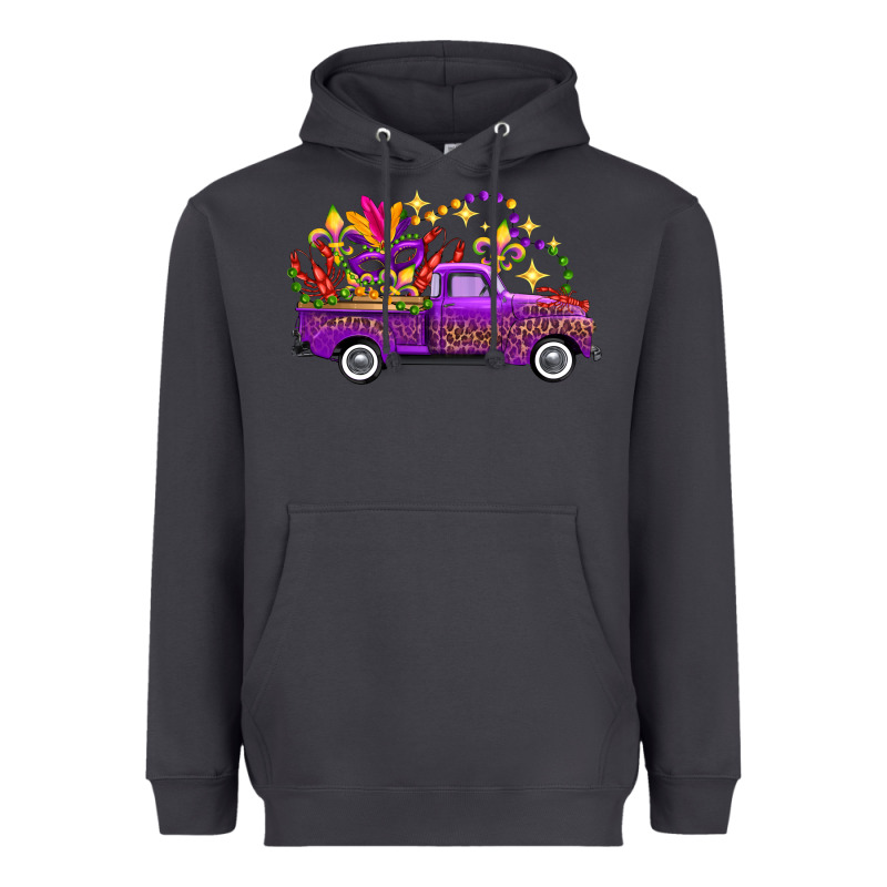 Mardi Gras Truck Heavyweight Hoodie by FaDigitalArtStudio | Teevron