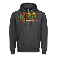 Charcoal Heather mini softball Zipper Hoodie - Zillion Design Studio