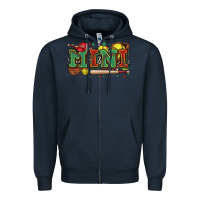 Navy mini softball Zipper Hoodie - Zillion Design Studio