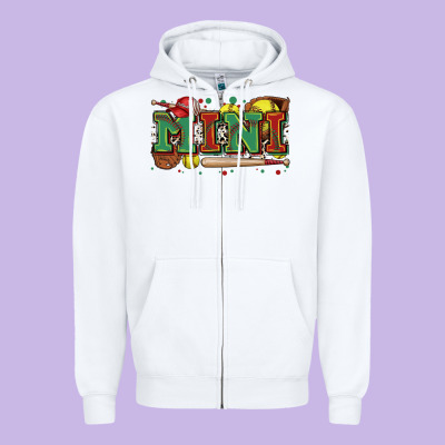 Mini Softball Zipper Hoodie Designed By Zillion Design Studio
