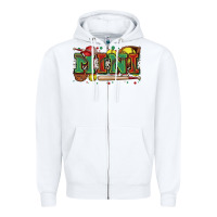 White mini softball Zipper Hoodie - Zillion Design Studio