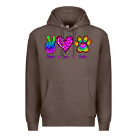 Coffee Peace Love Pride Premium Hoodie - Jasminsmagicworld
