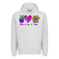 Dove Grey Peace Love Pride Premium Hoodie - Jasminsmagicworld