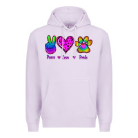 Lilac Peace Love Pride Premium Hoodie - Jasminsmagicworld