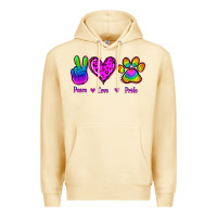 Pina Colada Peace Love Pride Premium Hoodie - Jasminsmagicworld