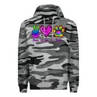 Slate Camo Peace Love Pride Premium Hoodie - Jasminsmagicworld
