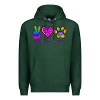Sports Green Peace Love Pride Premium Hoodie - Jasminsmagicworld