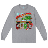 Heather Grey you serious clark Long Sleeve Tee - Zillion Design Studio