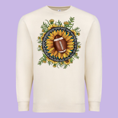 Football Gemstone Sunflower Premium Sweatshirt Designed By Jahusdesignshop