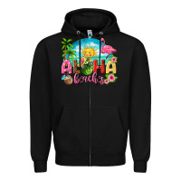 Black aloha beaches Zipper Hoodie - texasbilliewilder